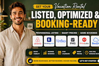 property listing on airbnb, booking com, vrbo, pms, pricelab, bed24