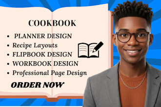 design cookbook, canva workbook, planner and flipbook, canva expert