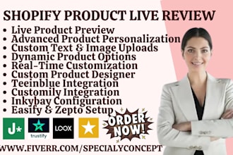 setup product live review easify zepto teeinblue customily inkyb trustshop lia