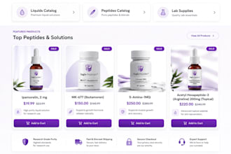 build fda complaint peptide website with payment processor
