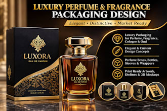 design luxury perfume, fragrance, cologne and oud packaging