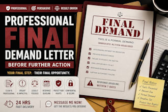 draft a professional final demand letter before further action