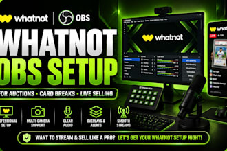 setup whatnot vertical stream for auctions or sport with obs