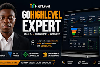 setup gohighlevel CRM funnels workflows automation