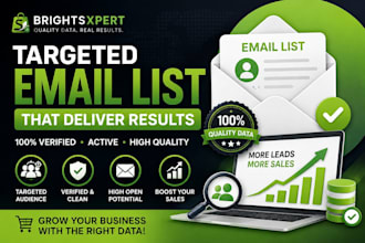 provide targeted verified email list for email marketing