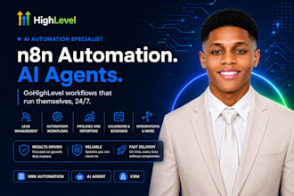 gohighlevel n8n automation, n8n workflow, ai agent, crm, ghl expert