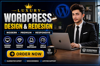 design or redesign a luxury business wordpress website