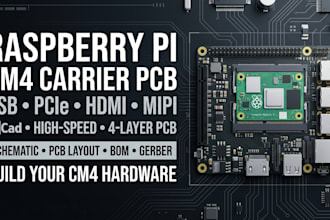 design raspberry pi cm4 carrier pcb with usb, pcie, hdmi, mipi and kicad