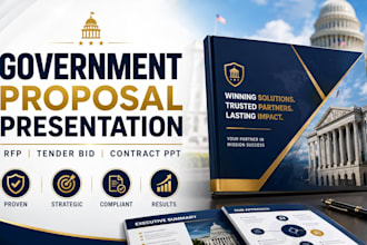 design rfp presentation, government proposal, tender bid and contract powerpoint