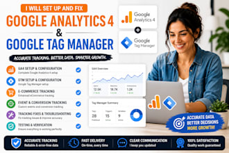 set up and fix google analytics 4 ga4 and gogle tag manager
