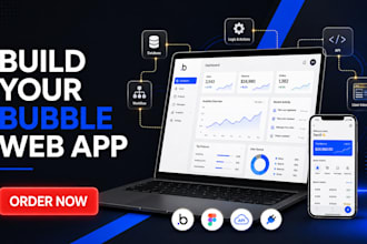 develop bubble io website, bubble web app, saas, mvp and responsive web apps