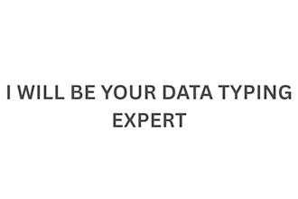 be your data typing expert