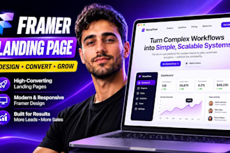 design a high converting framer landing page for your startup