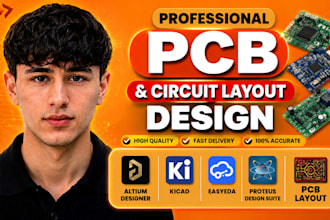 do pcb layout design, schematic, multilayer pcb layout, iot, esp32 and arduino