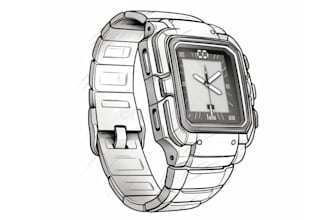 create watch cad design for manufacture ready with technical drawing