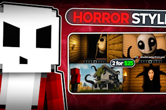 create horror minecraft thumbnail