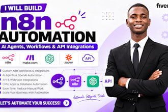 build n8n automation, make com automation, ai voice agent with vapi and retell