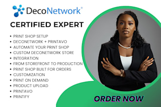 setup and customize your deconetwork print shop store, products and workflow