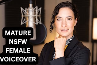 record your nsfw scripts, deliver warm female voiceover for erotic n narration