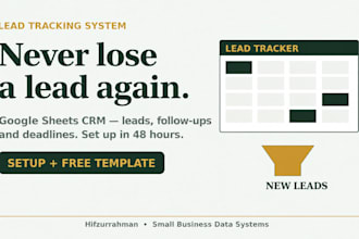 set up a lead tracking system and CRM spreadsheet for your small business