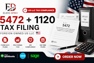 prepare US llc tax return business tax form 5472 1120 1065 for small business