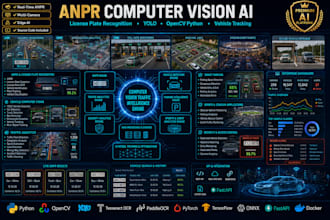develop anpr computer vision, opencv python yolo, vehicle detection tracking ai