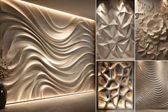 design 3d wall art, 3d bas relief, geometric and parametric models 3d printing