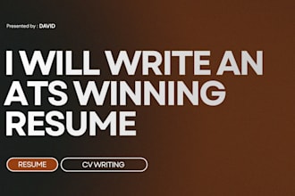 professionally write and optimize your resume or CV