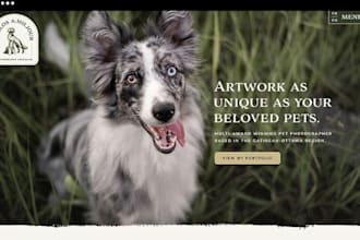 build squarespace pet photographer website animal photography pet portrait site