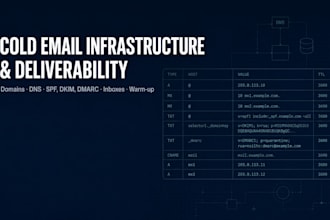 set up cold email infrastructure and deliverability