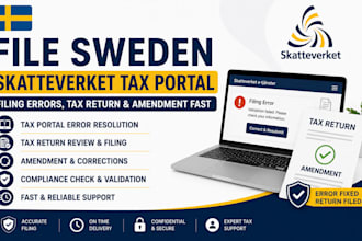 file sweden skatteverket tax portal filing errors, tax return and amendment fast