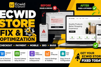 build a professional ecwid ecommerce website or online store