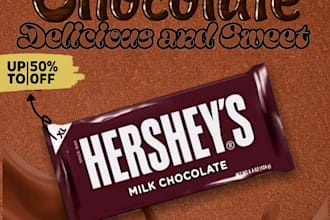 design an attractive chocolate poster or ad
