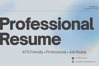 write a professional ats friendly resume