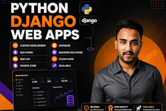 develop python django web apps and apis