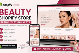 design beauty shopify store, shopify beauty website shopify dropshipping store