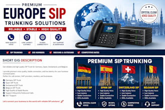 provide belgium, spain, germany, switzerland, did and sip trunk for you