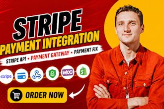 integrate stripe API, payment gateway and fix payment errors