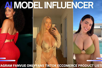 create realistic ai model for product model influencer and product listing