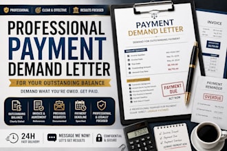 draft a professional payment demand letter for your outstanding balance