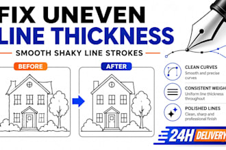 fix uneven line thickness and smooth shaky irregular line strokes