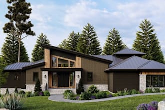create photorealistic exterior renders for residential