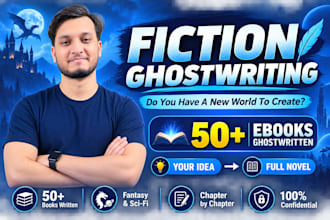 ghostwrite your fantasy, sci fi, or fiction ebook chapter by chapter