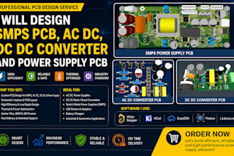 design smps pcb, ac dc, dc dc converter and power supply pcb