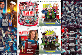 design professional sports graphics and social media for you