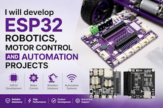 develop esp32 robotics motor control and automation projects