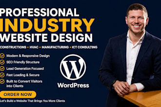 design constructions hvac website, manufacturing website, ict consulting website