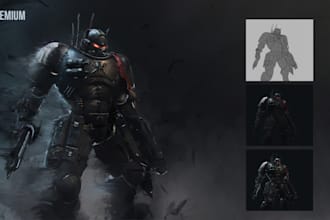 draw custom warhammer 40k character or grimdark illustration