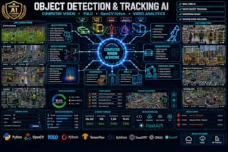 develop object detection tracking, computer vision opencv python yolo ai video