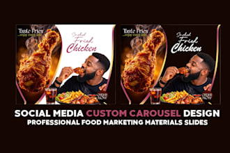 design engaging social media carousel restaurant marketing